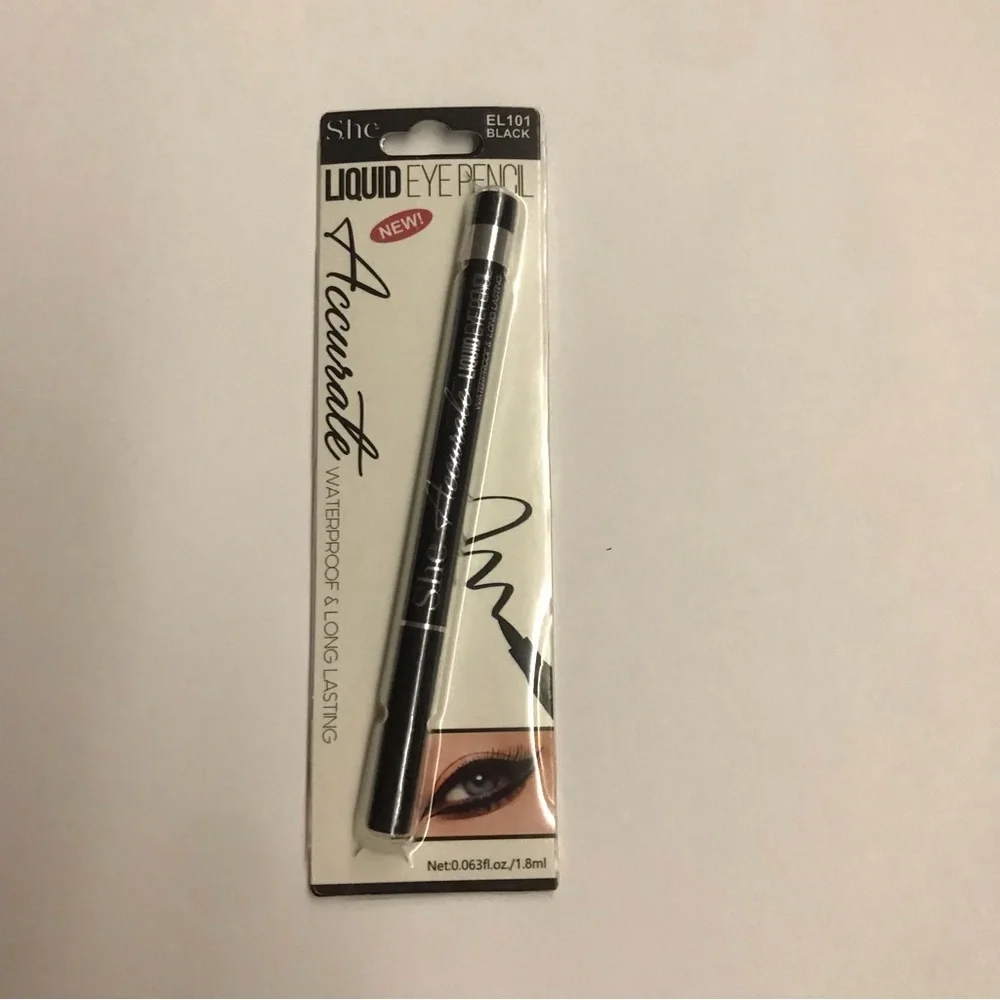 New SHE Liquid Eye Pencil Black El 101 Accentuate Waterproof Long Lasting